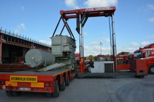 transformator verhuis met portiek enerpac